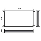 Emco Asis Prestige Встраиваемая монтажная рама для зерк. шкафа 121,5х14,7хh66,5 cм, 9897 000 22