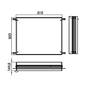Emco Asis Prestige Встраиваемая монтажная рама для зеркального шкафа 81,5х14,7хh66,5 cм, 9897 000 08