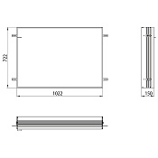 Emco Asis Prime Встраиваемая рама для зеркального шкафа, 102,2xh72,2 cм, 9497 000 12