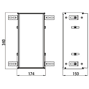 Emco Asis Монтажная рама 17,4х34 cм, для встраиваемых модулей 150 и 2.0 9725 000 21