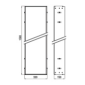 Emco Asis Монтажная рама 32x158,4 cм, для встраиваемых модулей 300 и 2.0 9720 000 11