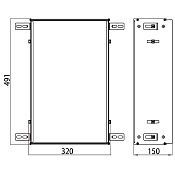 Emco Asis Монтажная рама 32x49,5 cм, для встраиваемых модулей 300 9732 000 31