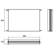Emco Evo Монтажная рама для встраиваемого зеркального шкафа 1000, 99,5xh69,5 cм, 9397 000 03