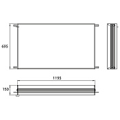 Emco Evo Монтажная рама для встраиваемого зеркального шкафа 1200, 119,5xh69,5 cм, 9397 000 04