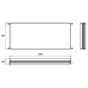 Emco Evo Монтажная рама для встраиваемого зеркального шкафа 1600, 159,5xh69,5 cм, 9397 000 06