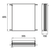 Emco Evo Монтажная рама для встраиваемого зеркального шкафа 600, 59,5xh69,5 cм, 9397 000 01