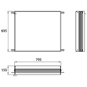 Emco Evo Монтажная рама для встраиваемого зеркального шкафа 800, 79,5xh69,5 cм, 9397 000 02