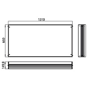 Emco Prestige2 Монтажная рама 131x66 cм, для встраиваемых зеркальных шкафов 989705009 9897 000 09