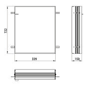 Emco Prime2 Монтажная рама для встраиваемого шкафа 600, 59,9xh72,2 cм, 9497 000 20