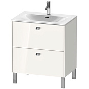 Duravit Brioso Тумба напольная под раковину, 68,5x72xh47,9 cм, цвет White High Gloss BR451102222