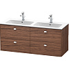 Duravit Brioso Тумба подвесная под раковину 129x47,9хh55,3 cм, цвет каштан темный BR410601021