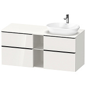 Duravit D-Neo Тумбочка подвесная, 64,4x140xh55 см, цвет белый высокогл. DE4970R2222