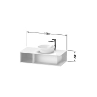 Duravit D-Neo Тумбочка подвесная компакт, 26x100xh48 cм, цвет белый высокогл. DE493902222