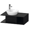 Duravit D-Neo Тумбочка подвесная компакт, 26x80xh48 cм, цвет Black Oak DE491801616