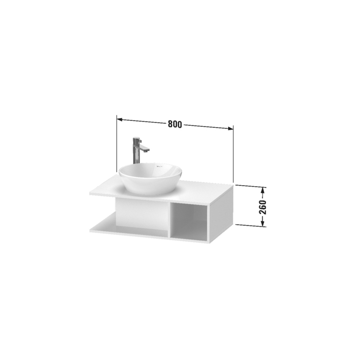 Duravit D-Neo Тумбочка подвесная компакт, 26x80xh48 cм, цвет Black Oak DE491801616