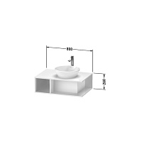 Duravit D-Neo Тумбочка подвесная компакт, 26x80xh55 см, цвет белый высокогл. DE495802222