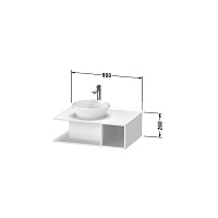Duravit D-Neo Тумбочка подвесная компакт, 26x80xh55 см, цвет белый высокогл. DE492802222