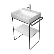 Duravit DuraSquare Консоль металлическая напольная регулировка, цвет black matt 0031154600