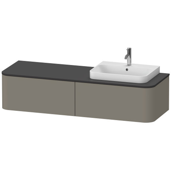 Duravit Happy D.2 Plus Тумба подвесная 354x160xh55 cм, DX, цвет stone grey satin matt HP4944R9292