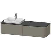 Duravit Happy D.2 Plus Тумба подвесная 354x160xh55 cм, SX, цвет stone grey satin matt HP4944L9292