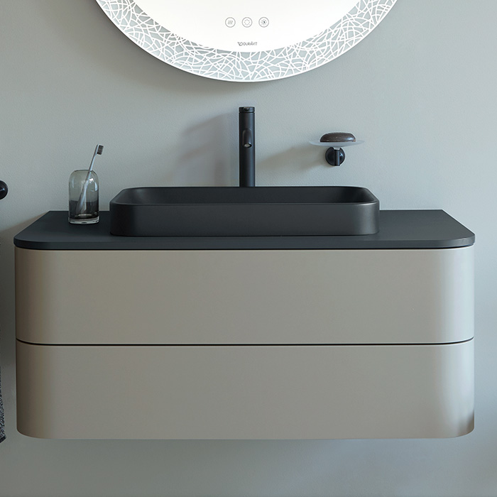 Duravit Happy D.2 Plus Тумба подвесная 40,8x100xh55 cм, цвет stone grey satin matt HP497109292