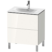 Duravit L-Cube Тумба напольная под раковину, 70,4x72xh48,1 cм, цвет White High Gloss LC659602222