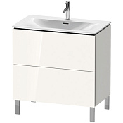 Duravit L-Cube Тумба напольная под раковину, 70,4x82xh48,1 cм, цвет White High Gloss LC659702222