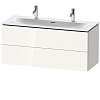 Duravit L-Cube Тумба подвесная под раковину, 55x122xh48,1 cм, цвет White High Gloss LC630902222