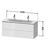 Duravit L-Cube Тумба подвесная под раковину, 55x122xh48,1 cм, цвет White High Gloss LC630902222