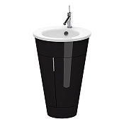 Duravit Starck 1 Тумба напольная 60x56xh82,5 см, 1 полка, цвет чёрный глянцевый S1952004040