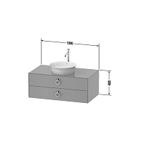 Duravit White Tulip Тумбочка подвесная, 40,8x100xh55 см, цвет белый высокогл. WT499108585