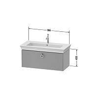 Duravit White Tulip Тумбочка подвесная, 41x98,4xh45,8 cм, цвет белый высокогл. WT425208585