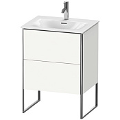 Duravit XSquare Тумба напольная под раковину, 59,2x61xh47,8 cм, цвет White High Gloss XS452202222