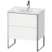 Duravit XSquare Тумба напольная под раковину, 59,2x71xh47,8 cм, цвет White High Gloss XS452302222