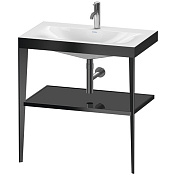 Duravit XViu Консоль напольная, 85x80xh48 cм, цвет black matt/black high gloss lacquer XV4715OB240