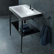 Duravit XViu Консоль напольная, 85x80xh48 cм, цвет black matt/black high gloss lacquer XV4715EB240