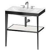 Duravit XViu Консоль напольная, 85x80xh48 cм, цвет black matt/white high gloss lacquer XV4715TB285