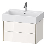 Duravit XViu Тумба подвесная 39,7x68,4xh45,4 cм, цвет белый глянцевый/champagne XV43350B122