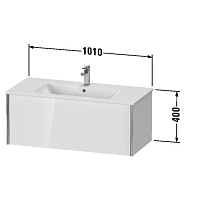 Duravit XViu Тумба подвесная 40x101xh48 cм, цвет белый глянцевый XV40270B122