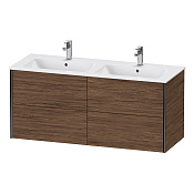 Duravit XViu Тумба подвесная 56x121,8xh48 cм, для двойной раковины, цвет черный матовый XV41290B221