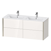 Duravit XViu Тумба подвесная 56x121,8xh48 cм, для двойной раковины, цвет белый глянцевый XV41290B122