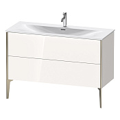 Duravit XViu Тумба подвесная 59,1x121xh48 cм, для раковины #234412, цвет белый глянцевый XV43040B122