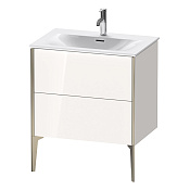 Duravit XViu Тумба подвесная 59,1x71xh48 cм, для раковины #234473, цвет белый глянцевый XV43010B122