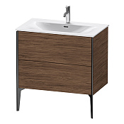 Duravit XViu Тумба подвесная 59,1x81xh48 cм, для раковины #234483, цвет черный матовый XV43020B221