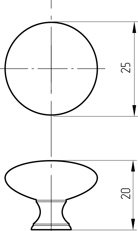 Migliore Pomolo Ручка для мебели 2,5x2 см, с крепежом, цвет: бронза 26288