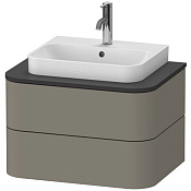 Duravit Happy D.2 Plus Тумба подвесная 408x65xh48 cм, цвет stone grey satin matt HP496009292