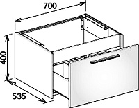 Keuco Royal 60 Тумба под раковину 70x53,5x40h см, цвет: белый 32141 450000