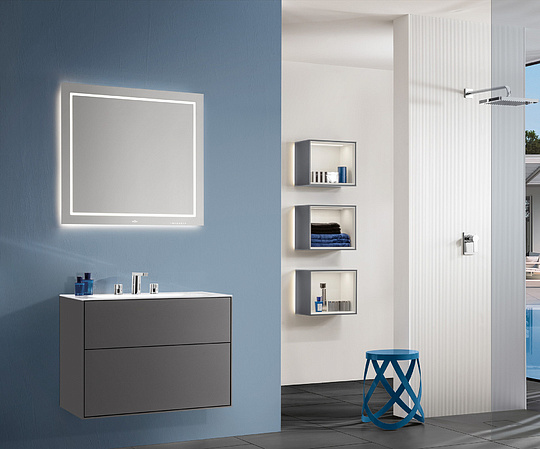 Villeroy & Boch Finion Зеркало, с настенным освещением 80x4,5x75h см G6008000