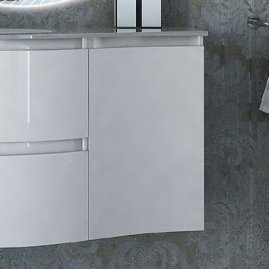 Cezares Vague Шкаф подвесной правый 34x41x55h см, цвет: bianco lucido 44222