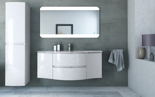 Cezares Vague Шкаф подвесной правый 34x41x55h см, цвет: bianco lucido 44222